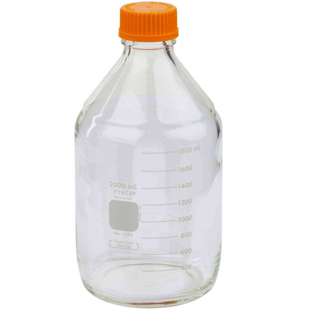 Pyrex 1395-2LCNEa 2L Round Media Storage Bottles, with GL45